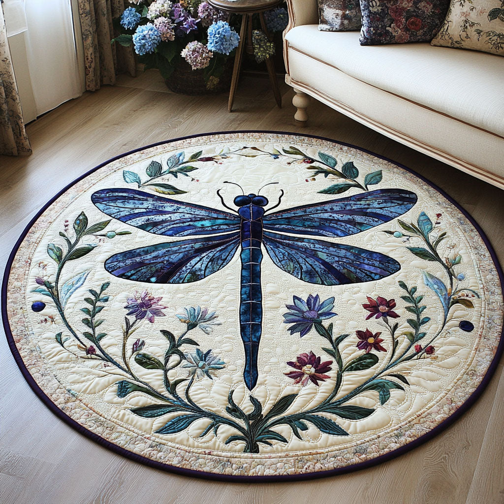 Moonbeam Dancer Quilted Round Mat Front Entryway Ideas Birthday Gifts For Dragonfly Lovers