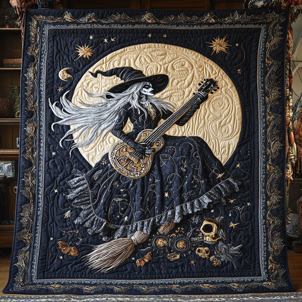 Moonfire Witch Quilt Best Decoration Gift For Friends and Family on Halloween Day