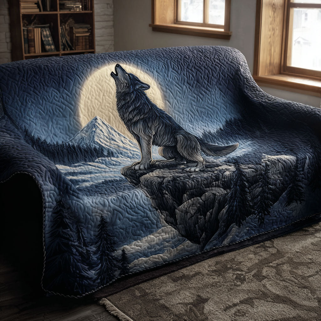 Moonhowl Quilted Sofa Cover Couch Protector Great Wolf Lover Gifts