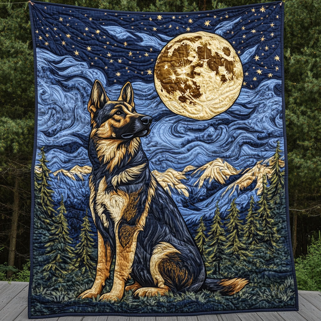 Moonlight German Shepherd Quilt Comfortable Quilt Blanket That Everyone Will Love