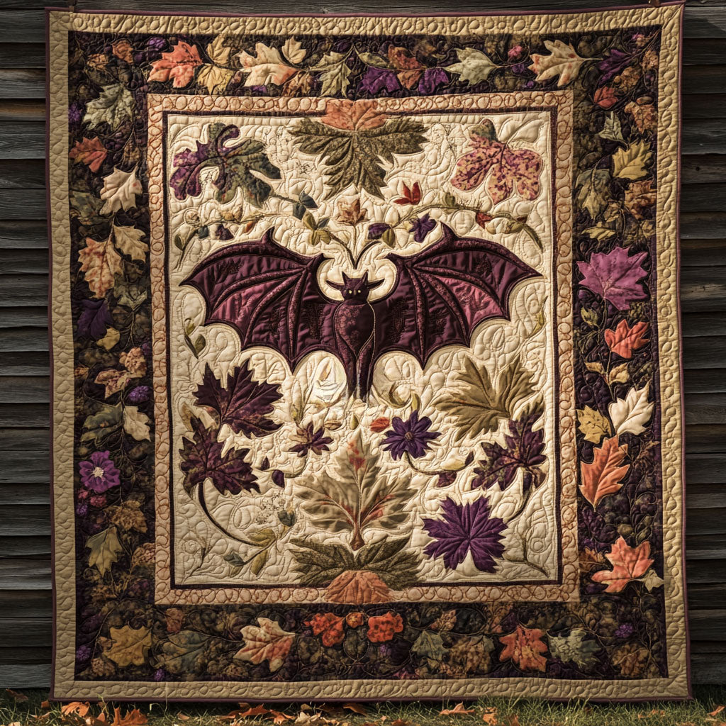 Moonlit Bat Quilt Trendy Quilt Blanket for Modern Home Interiors