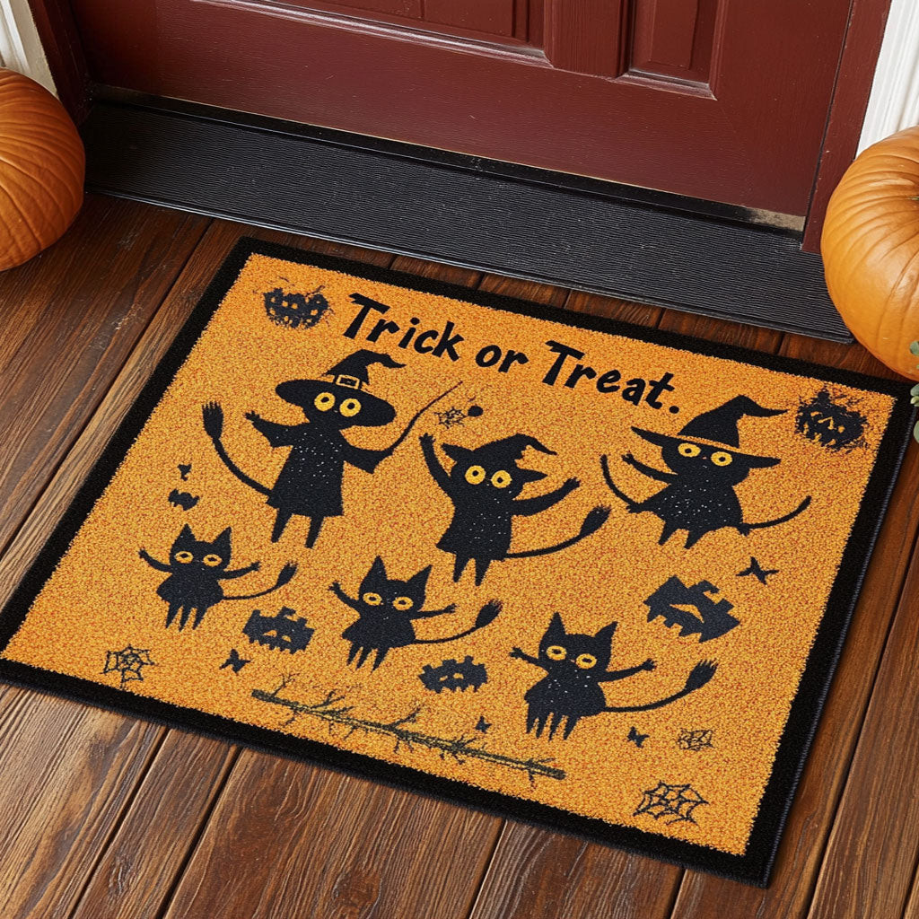 Moonlit Broom Brigade Doormat Best Decoration Gift For Friends and Family on Halloween Day