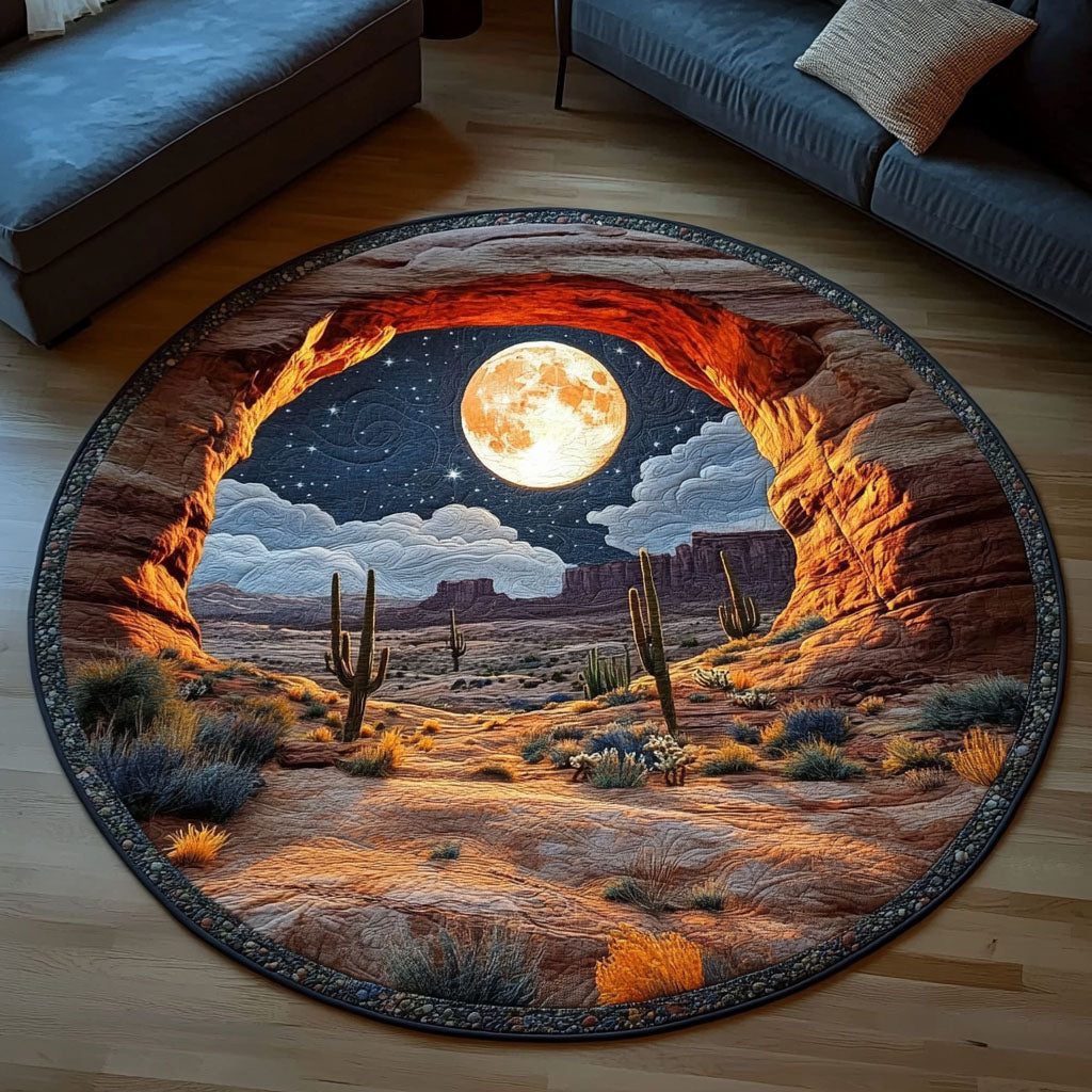 Moonlit Canyons Quilted Round Mat Christmas Entry Way Decor Great Gifts For Bird Lovers