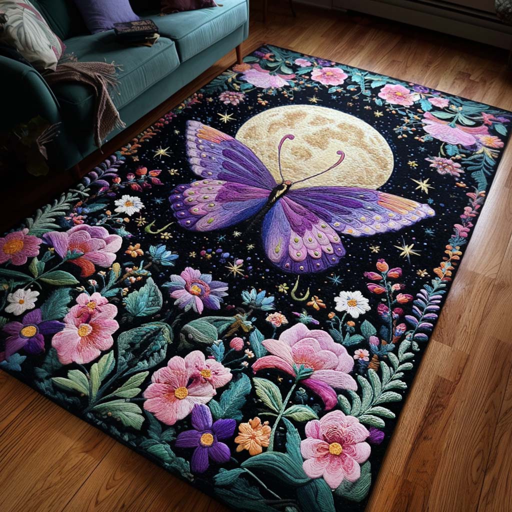 Moonlit Flight Area Rug Home Decor Items Best Butterfly Gifts