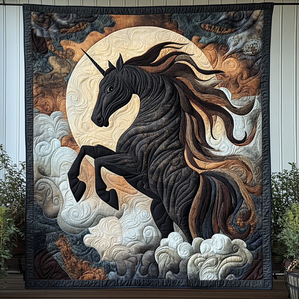 Moonlit Magic Quilted Blanket Best Unicorn Gifts