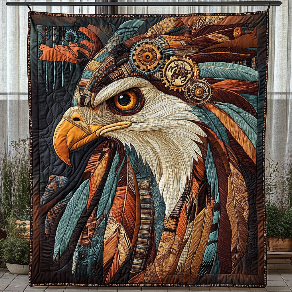 Moonlit Mesa Quilted Blanket American Eagle Blanket