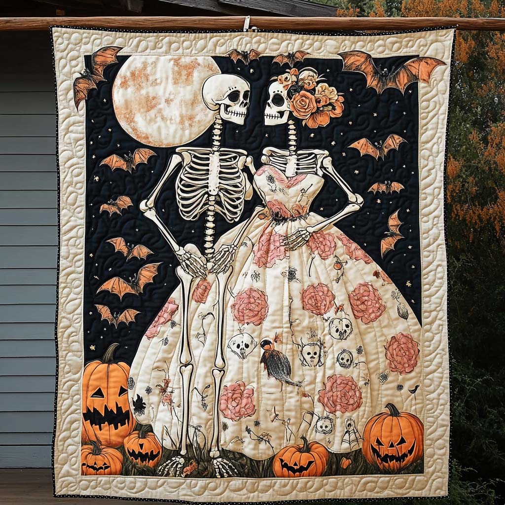 Moonlit Romance Quilted Blanket Cute Blankets For Girlfriend