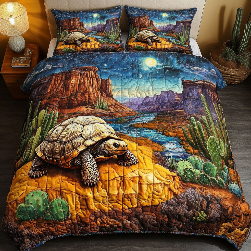 Moonlit Shell Quilted Bedding Set Bed Decorations Cactus Theme Gifts