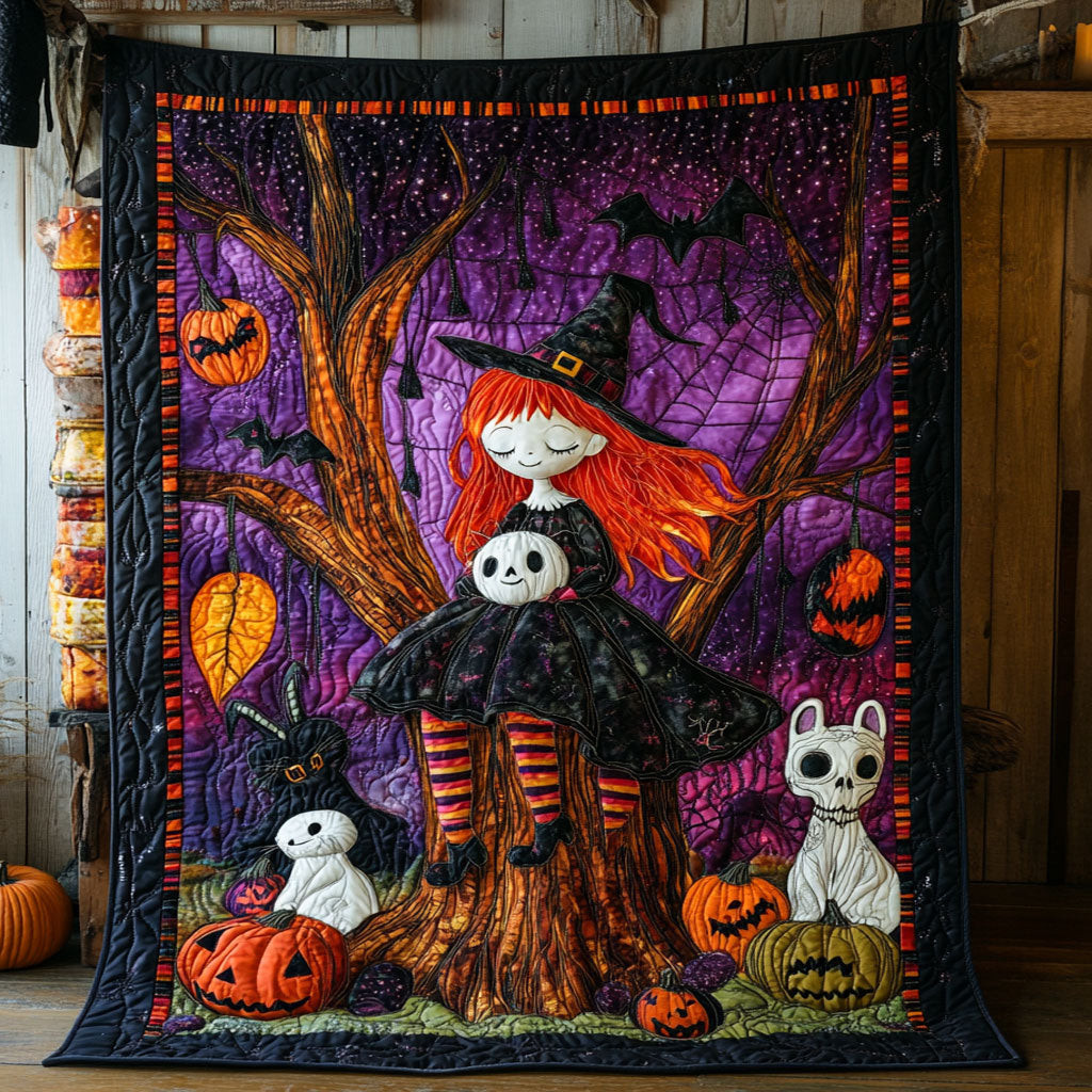 Moonspell Grove Quilt Best Decoration Gift For Friends and Family on Halloween Day
