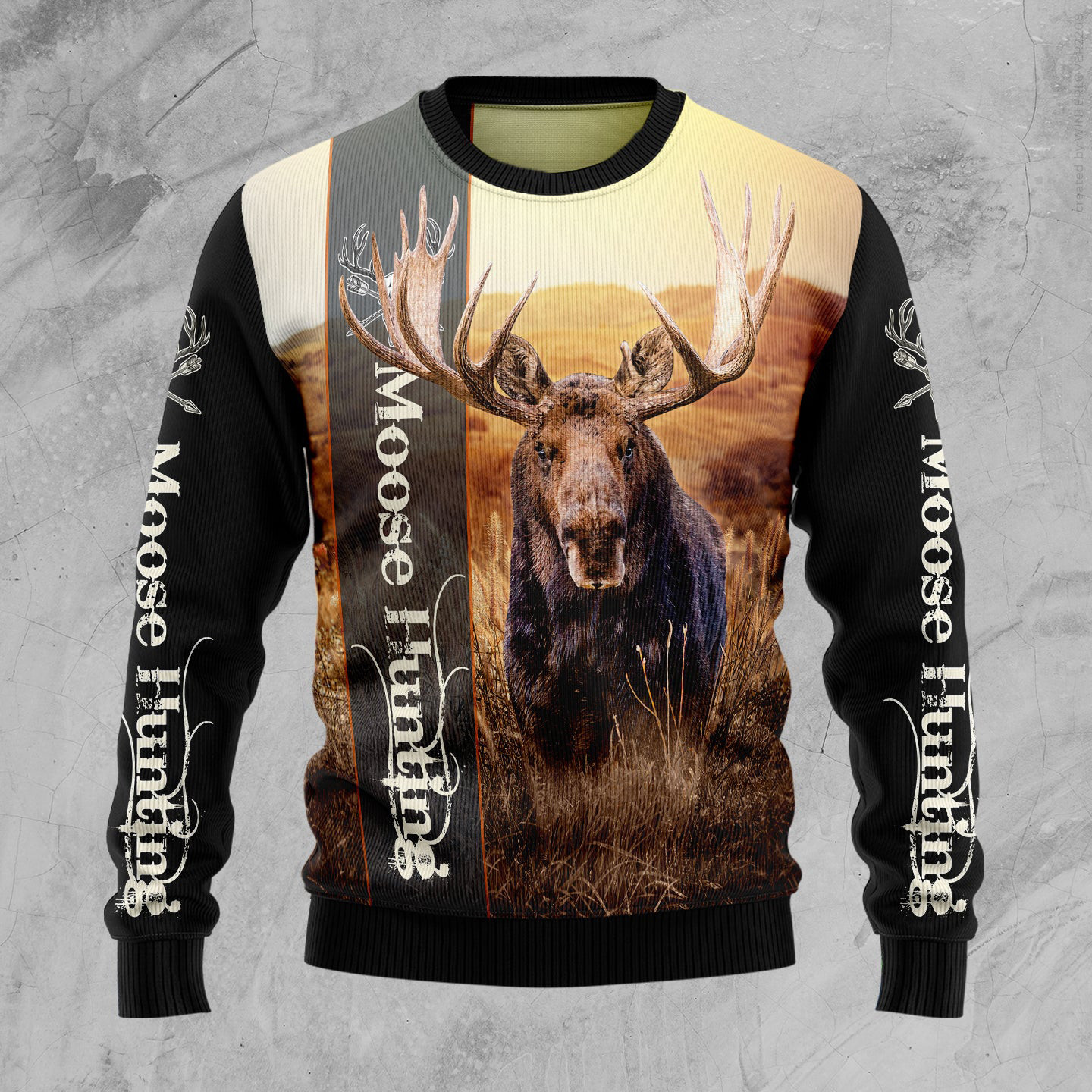 Moose Hunting Ugly Christmas Sweater Warm Clothing Moose Lover Christmas Presents
