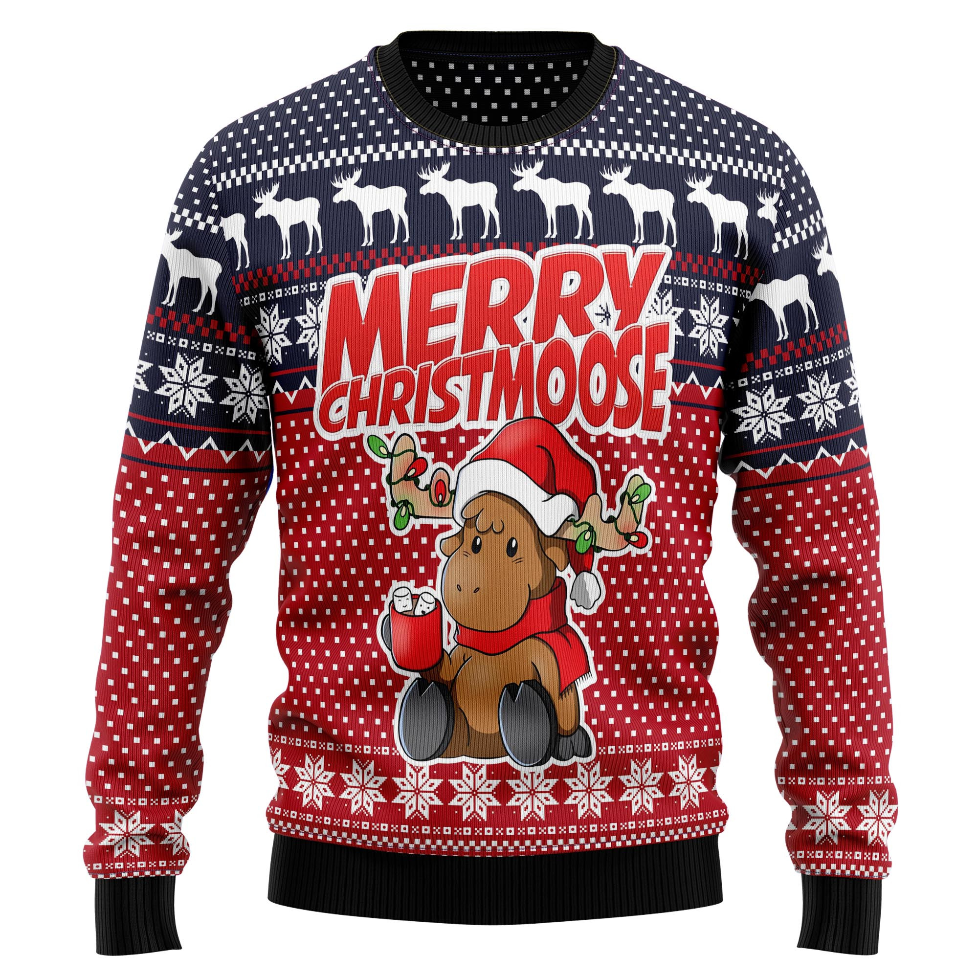 Moose Merry Ugly Christmas Sweater