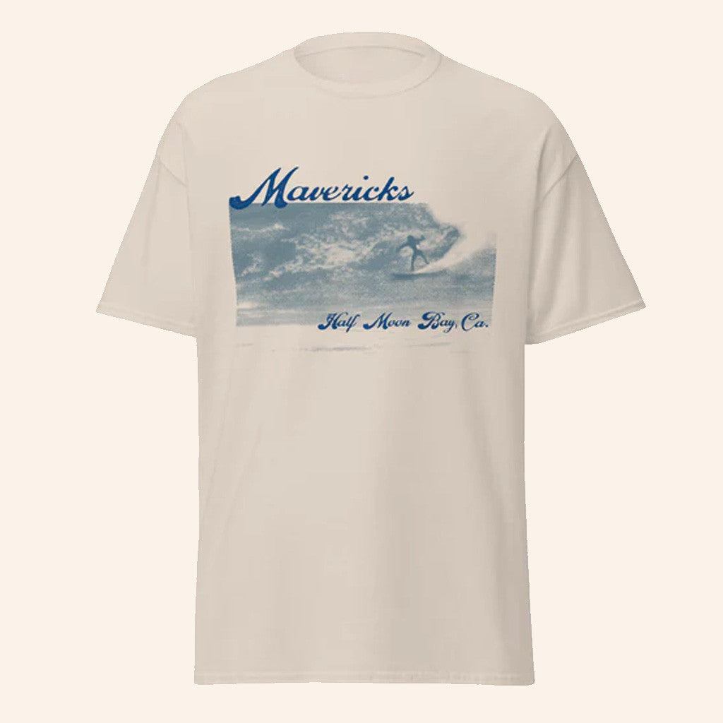 Moovin Merch Moovin Mavericks California Surf Surfing T-Shirt Present For Husband Moovin Merch Moovin Mavericks California Surf Surfing T-Shirt Present For Husband