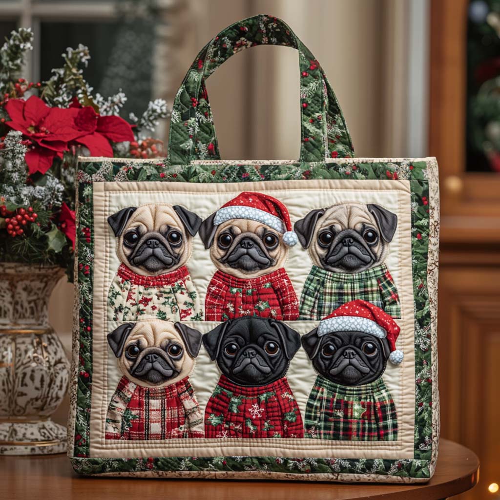 Mops Magic Quilted Tote Bag Gifts For Pug Owners