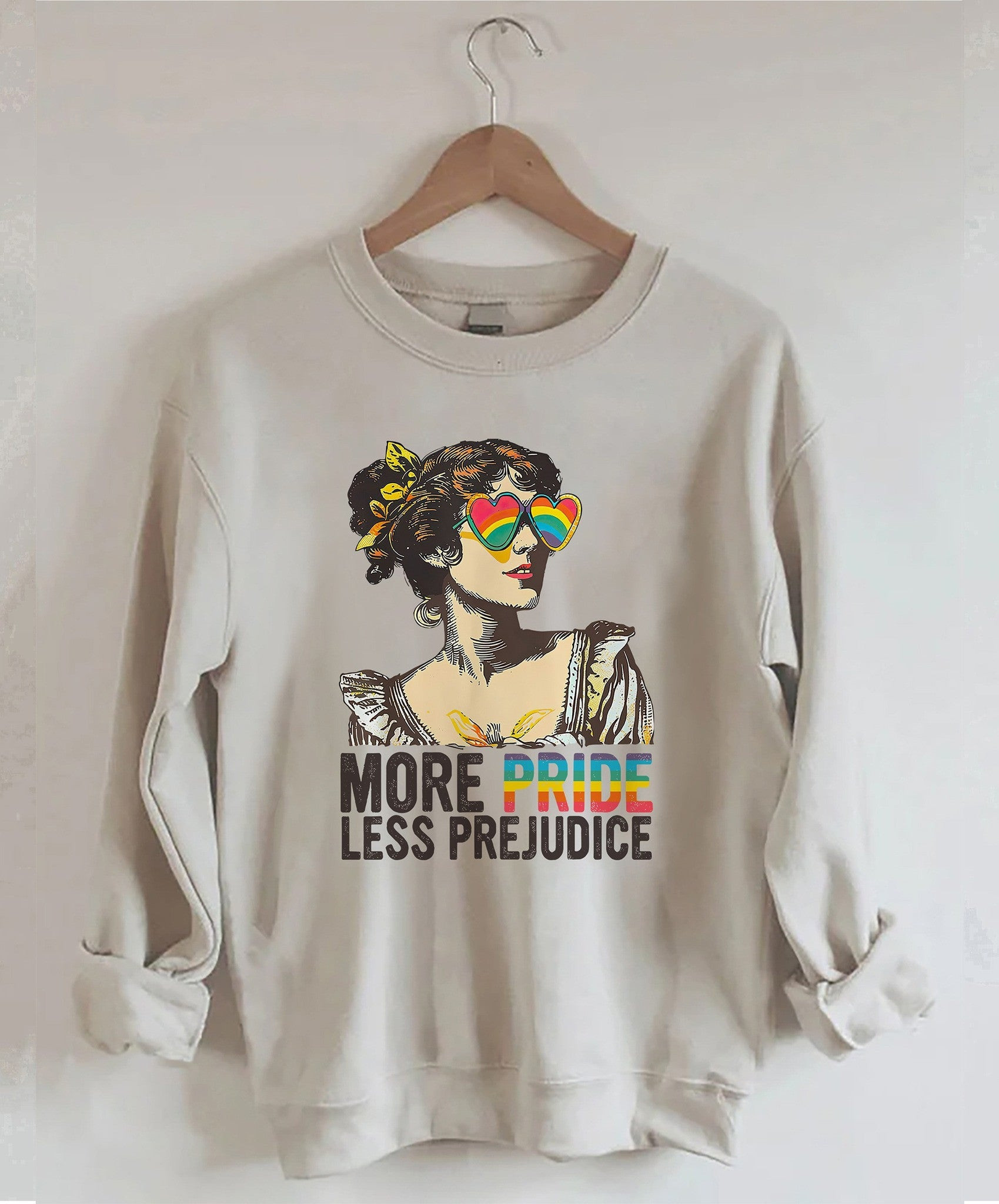 More Pride Less Prejudice Sweatshirt LGBT Gay Pride Month Sweatshirt Gifts For Her