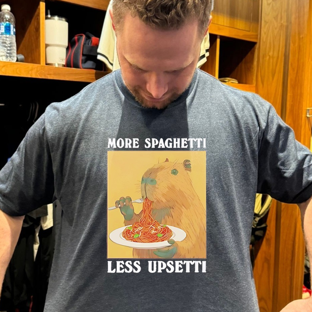 More Spaghetti Less Upsetti Capybara Graphic Shirt Presents For Boyfriend