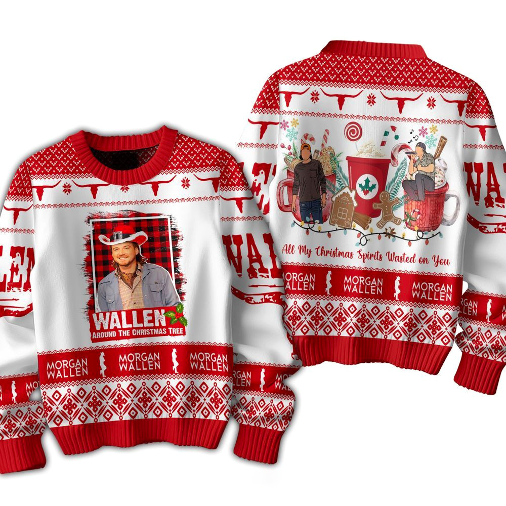 Morgan Wallen Around The Christmas Tree Ugly Sweater Morgan Wallen Merch Music Lovers Gifts