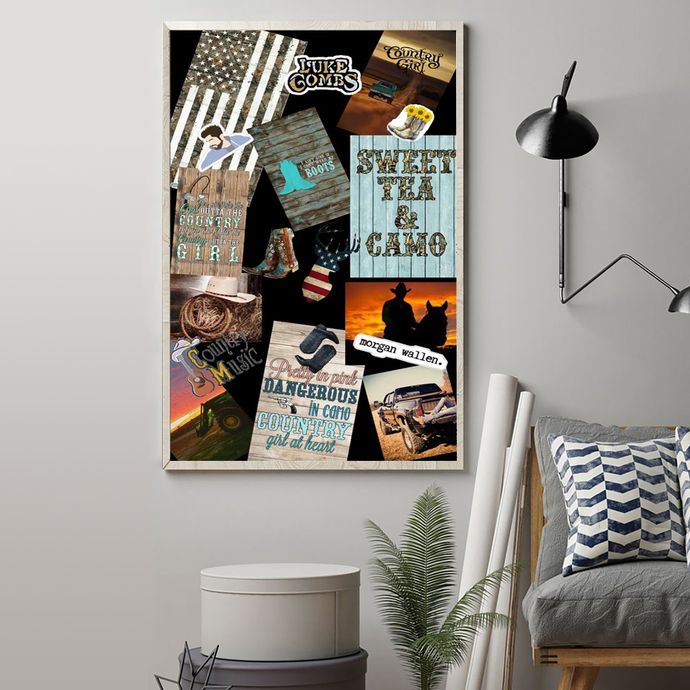 Morgan Wallen Cute Country Musician Collage Poster Morgan Wallen Wallpaper Best Gift For Country Music Fans