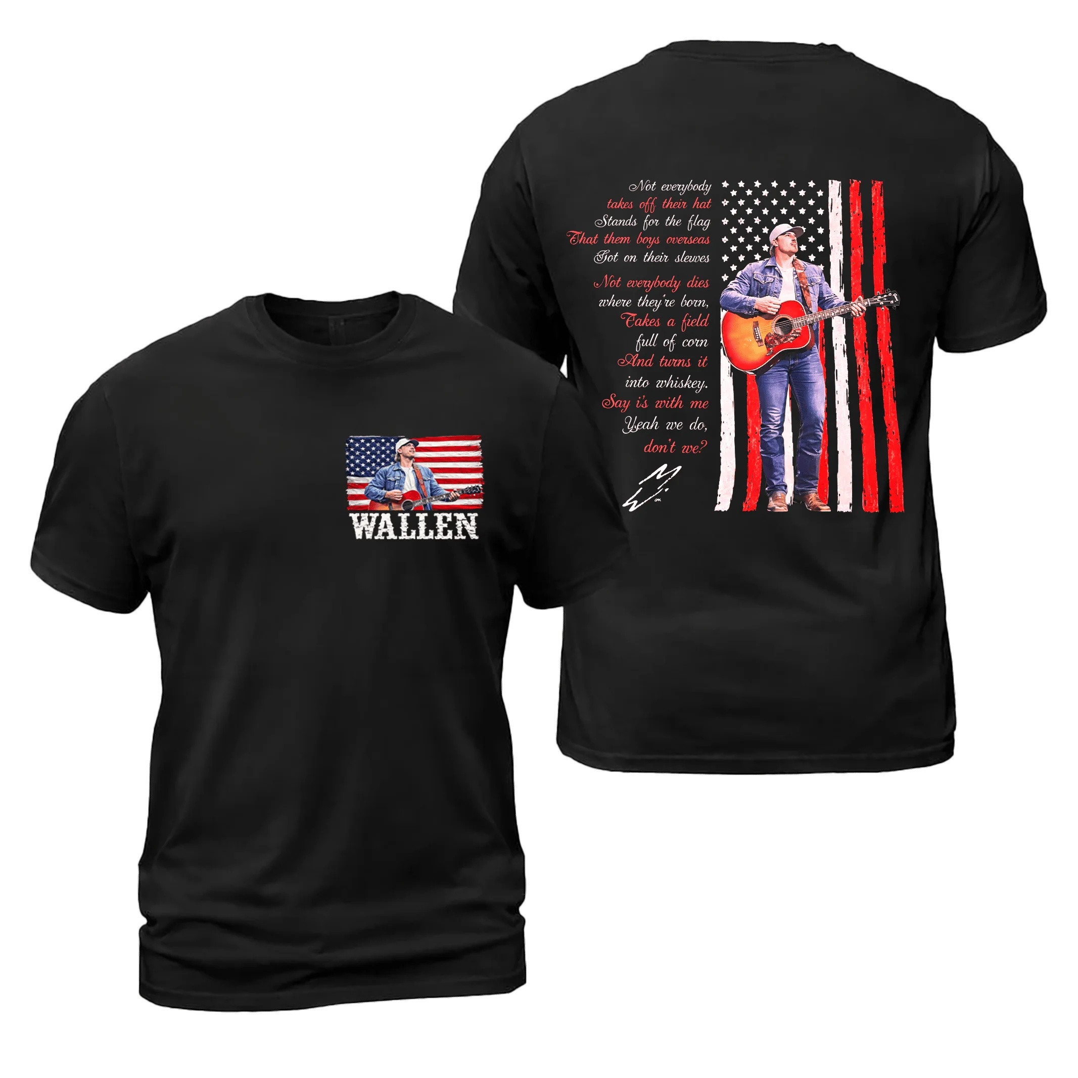 Morgan Wallen Flag American T-Shirt Patriotic Morgan Wallen Shirt Patriotic Gifts For Fans