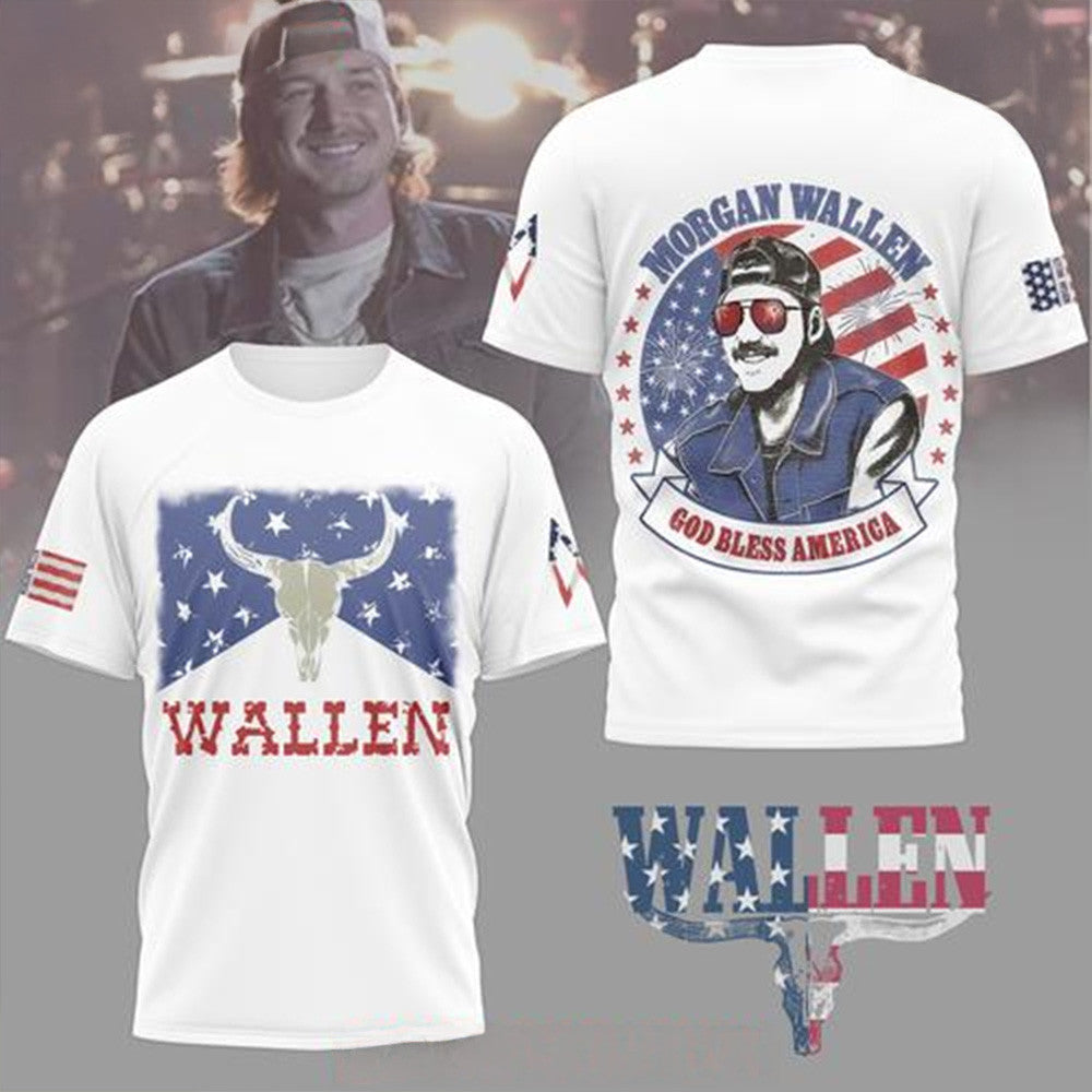 Morgan Wallen God Bless America Special T-Shirt Morgan Wallen Merch Top Father's Day Gifts Morgan Wallen God Bless America Special T-Shirt Morgan Wallen Merch Top Father's Day Gifts