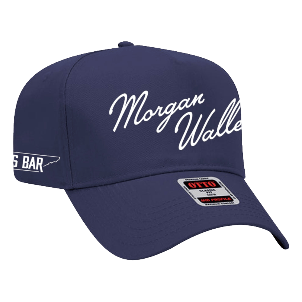 Morgan Wallen Hat Morgan Wallen Navy Cursive Hat Father's Day Gifts For Husband Morgan Wallen Hat Morgan Wallen Navy Cursive Hat Father's Day Gifts For Husband