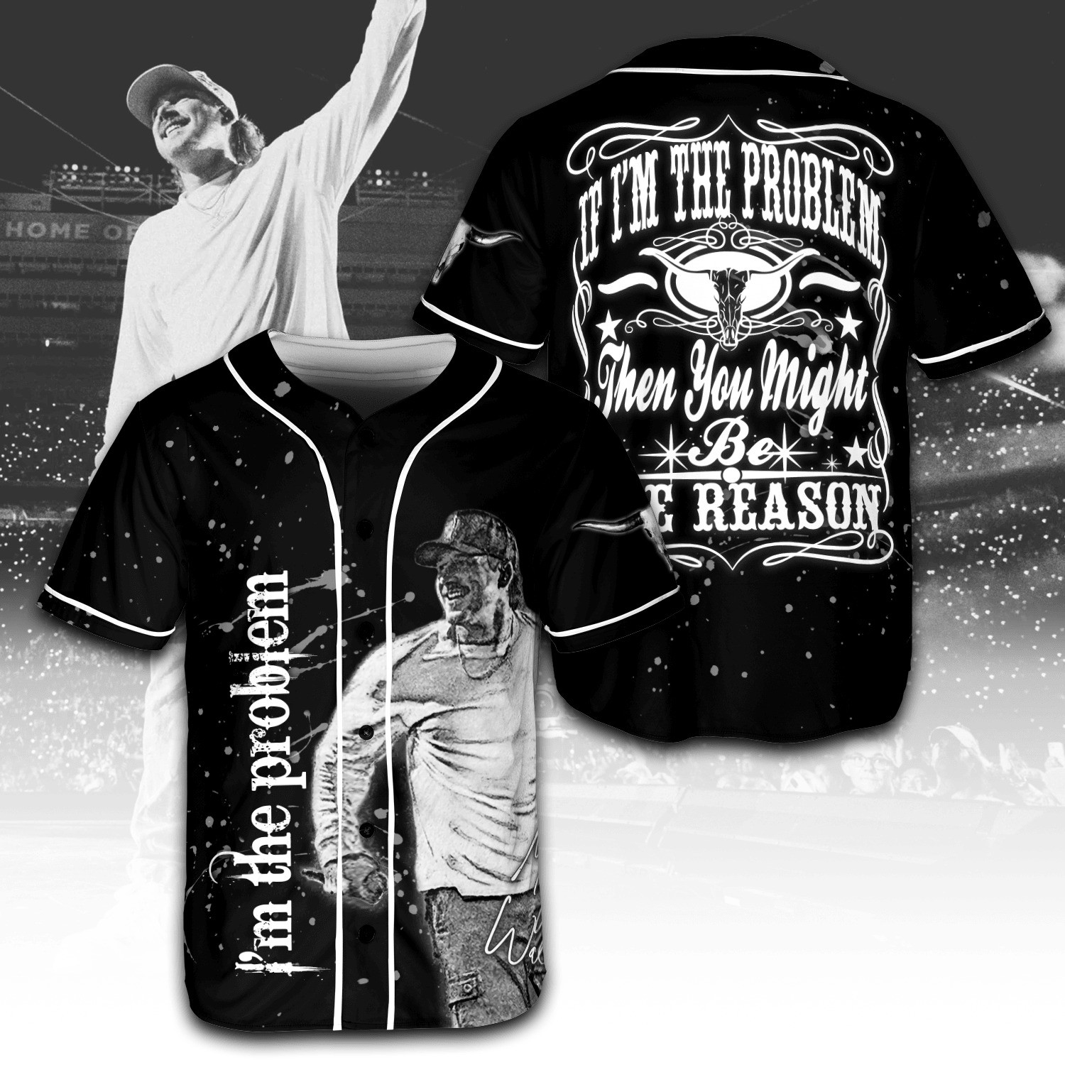 Morgan Wallen I'm The Problem Baseball Jersey Best Country Music Merch Morgan Wallen Tour 2025