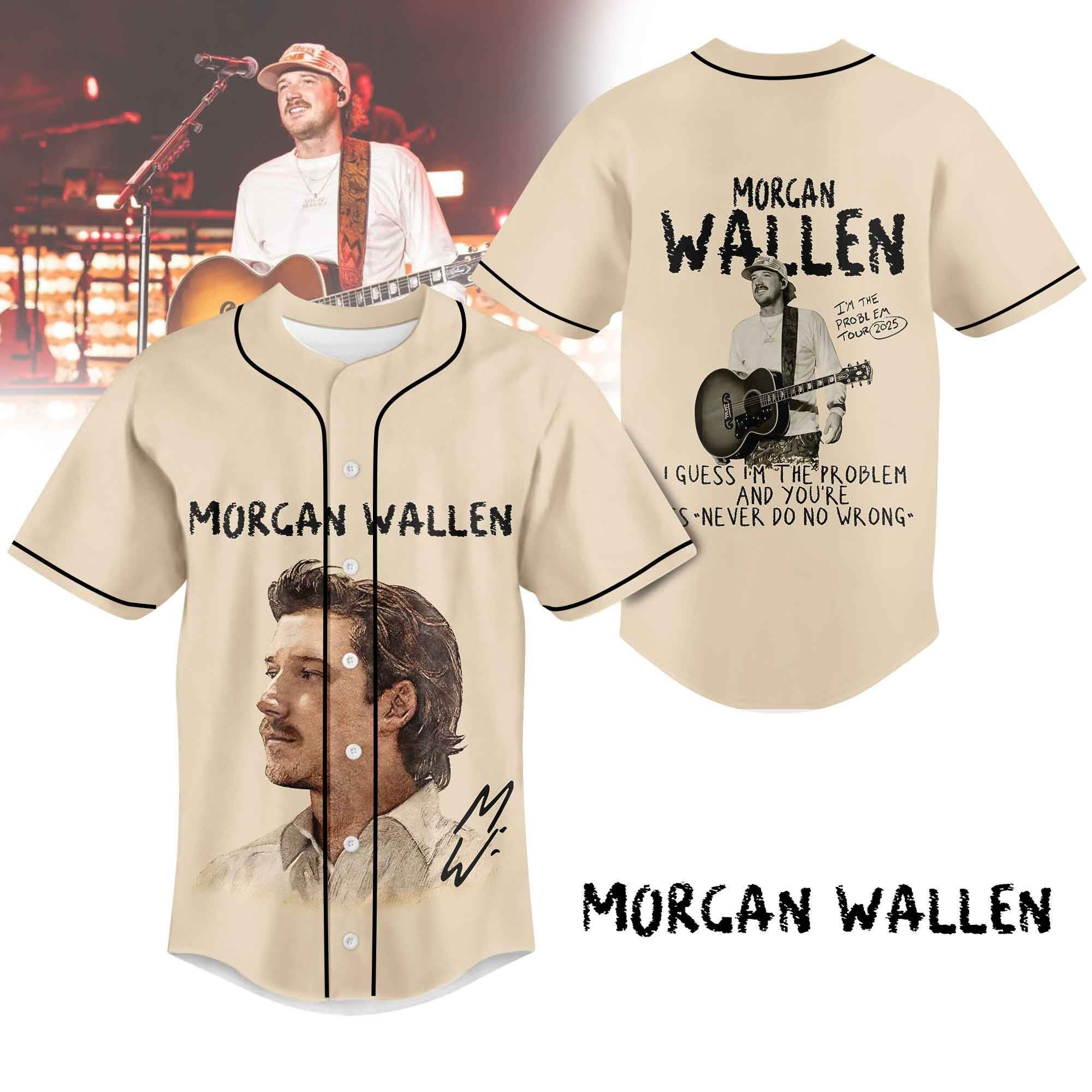 Morgan Wallen I'm The Problem Tour 2025 Merch Jersey Fan Concert Clothing Unique Gifts
