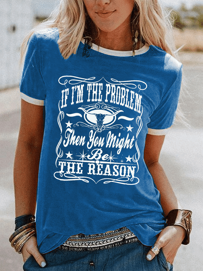 Morgan Wallen Merch Country Music T-Shirt If I'm The Problem Tee Girlfriend Gift Ideas