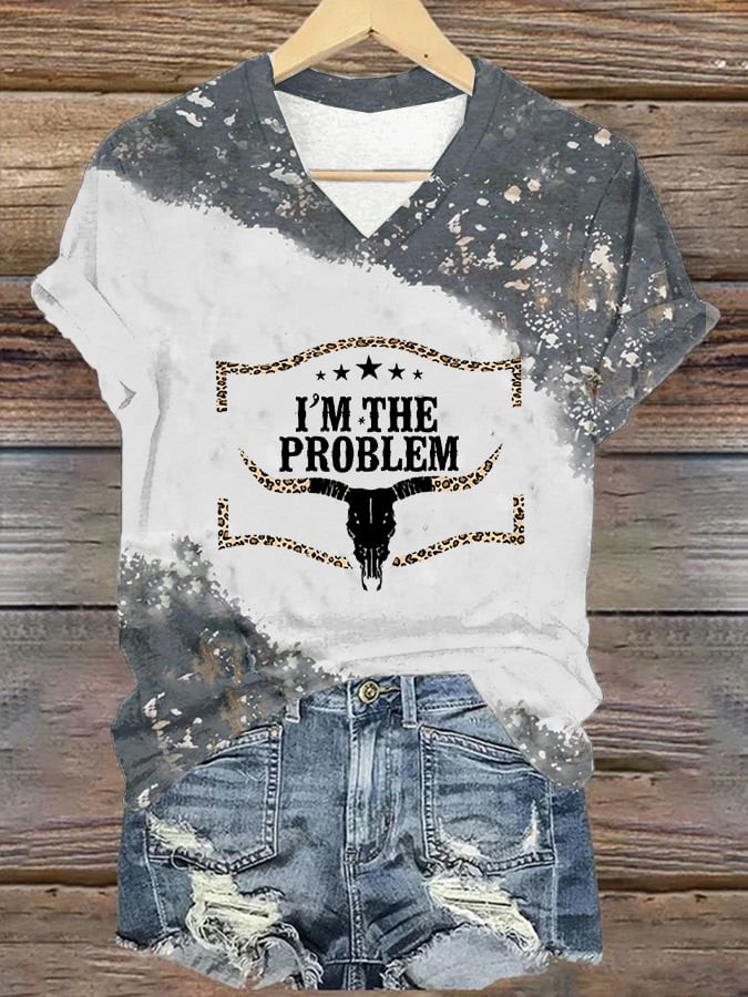 Morgan Wallen Merch Country Music V-Neck Shirt I'm The Problem Shirt Gift Ideas