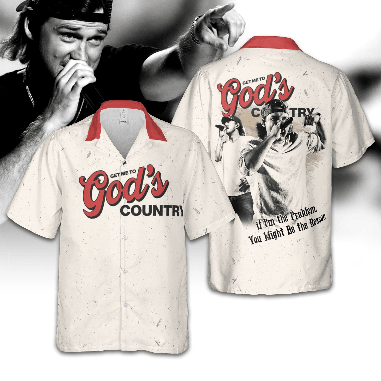 Morgan Wallen Merch Get Me To God's Hawaiian Shirt Perfect Morgan Wallen Chasin' You Tour Merch Gift For Music Lovers