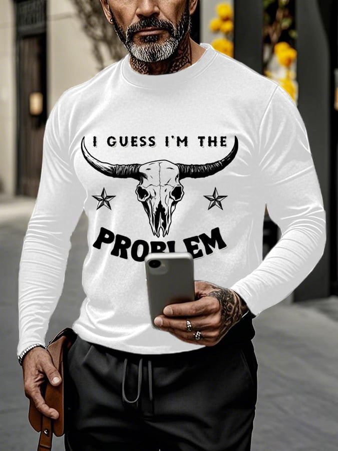 Morgan Wallen Merch I Guess I'm The Problem Long Sleeve Shirt Gifts For Fathers