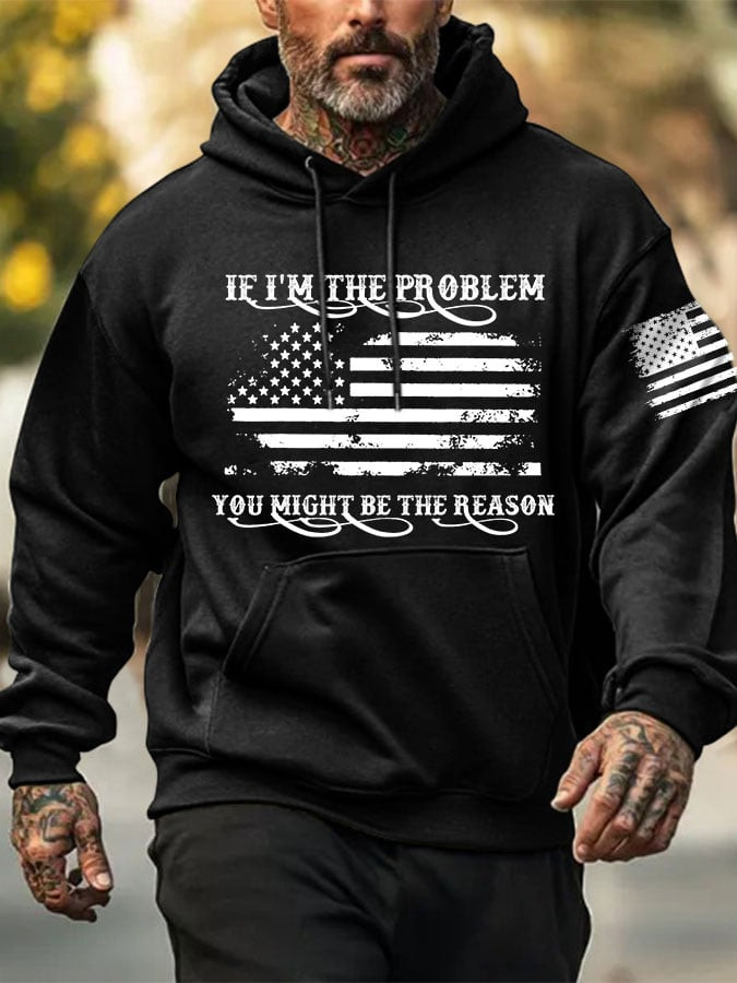 Morgan Wallen Merch If I'm The Problem American Flag Hoodie Unique Gifts For Father