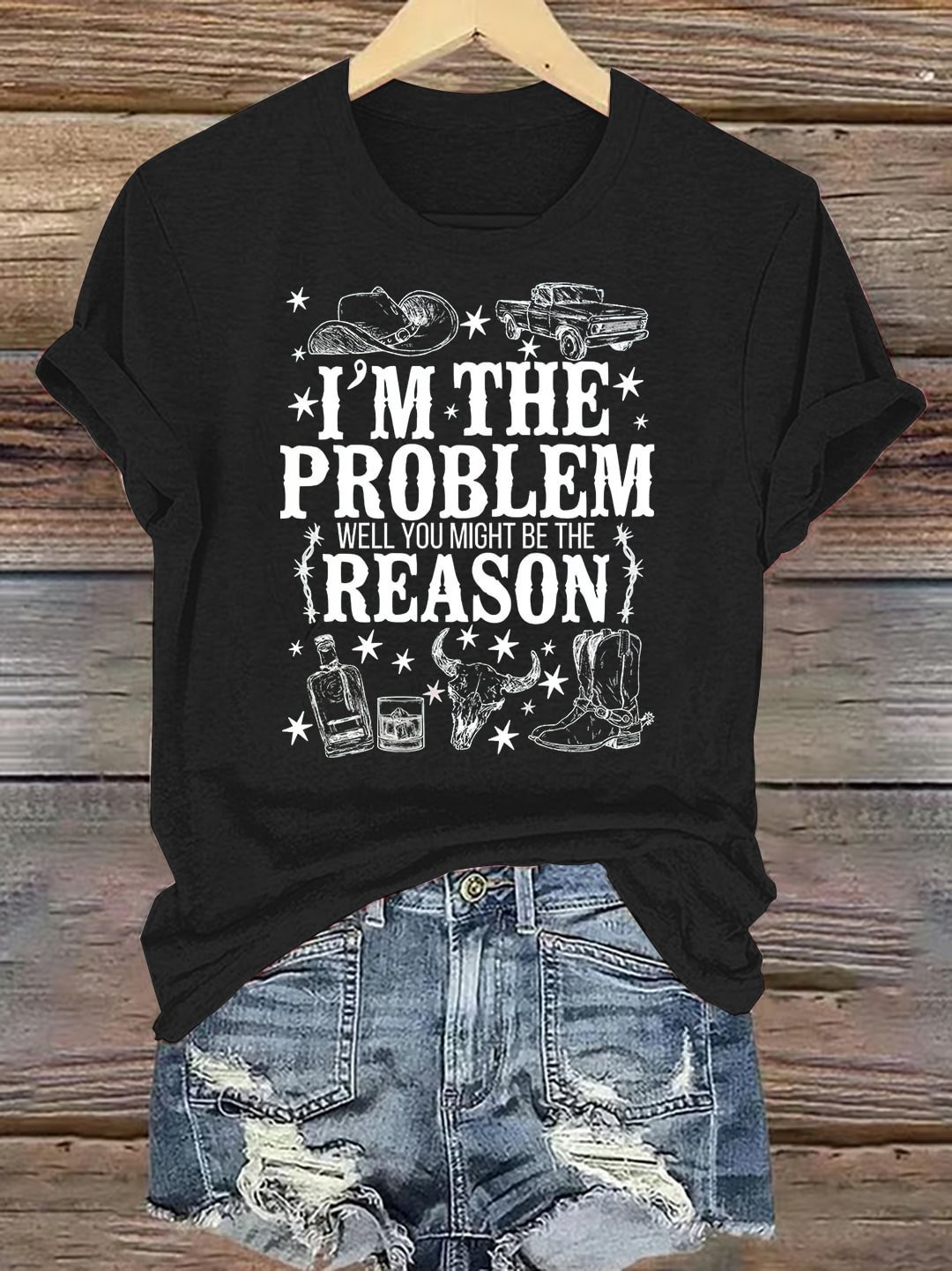 Morgan Wallen Merch If I'm The Problem Est 1993 T-Shirt Perfect Gifts For Her