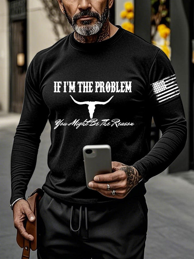 Morgan Wallen Merch If I'm The Problem Long Sleeve Shirt Music Apparel Present Ideas