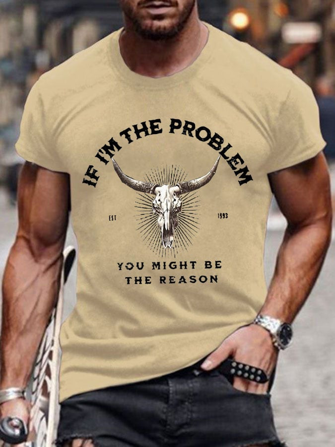 Morgan Wallen Merch If I'm The Problem Maybe Youre The Reason T-Shirt Men's Gifts