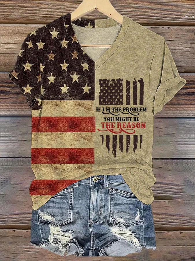 Morgan Wallen Merch If I'm The Problem Vintage V-Neck Shirt Gifts For Teens