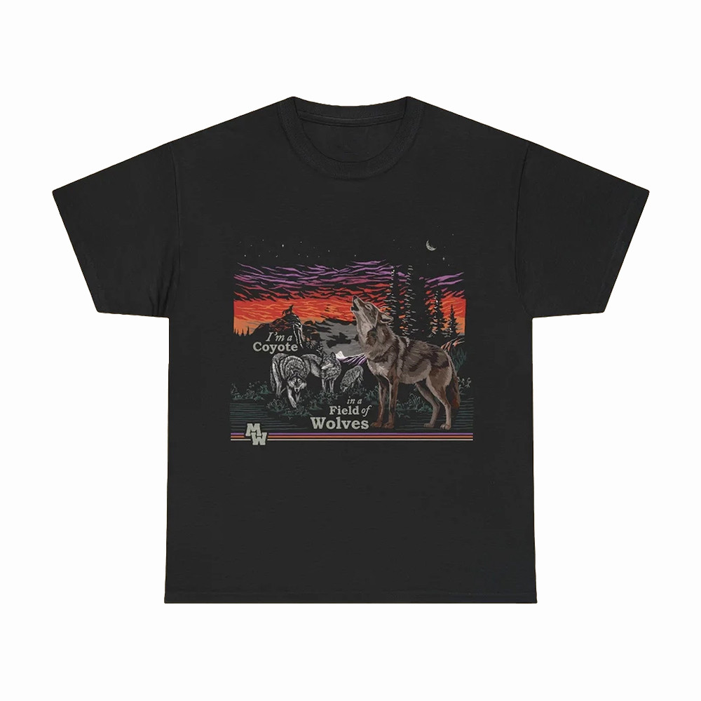 Morgan Wallen Merch I'm A Coyote In A Field Of Wolves T-Shirt Best Music Concert Tee Fan Gift