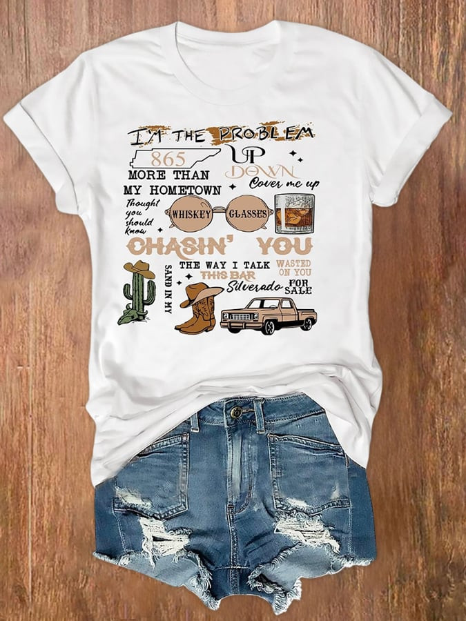 Morgan Wallen Merch I'm A Little Crazy T-Shirt Music Lyrics Shirt Gifts For Enthusiasts