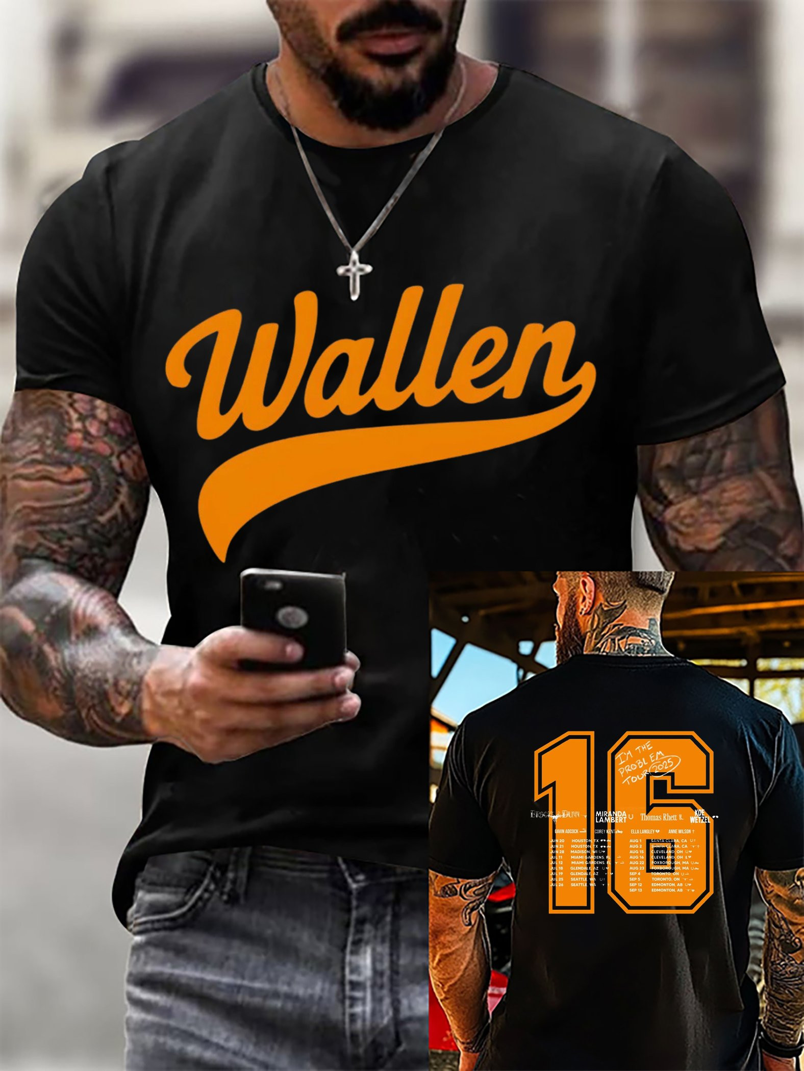Morgan Wallen Merch I'm The Problem 2025 Tour T-Shirt Wallen 16 Shirt Gift Ideas For Men