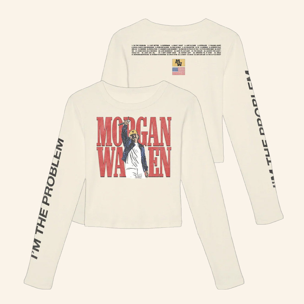 Morgan Wallen Merch I'm The Problem Cropped Long Sleeve T-Shirt Gifts For Wife