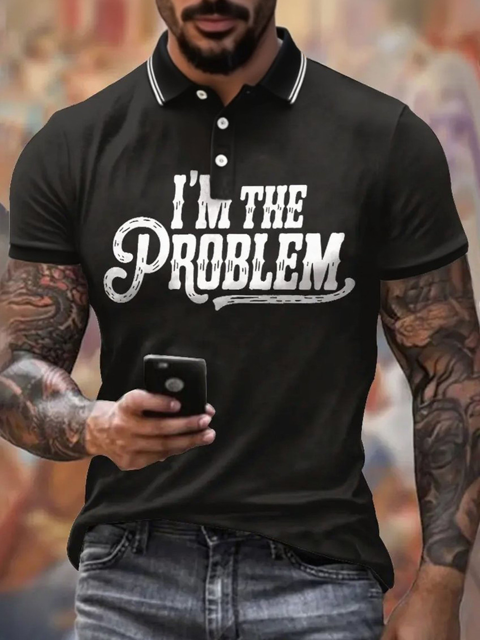 Morgan Wallen Merch I'm The Problem Polo Shirt Best Presents For Husband