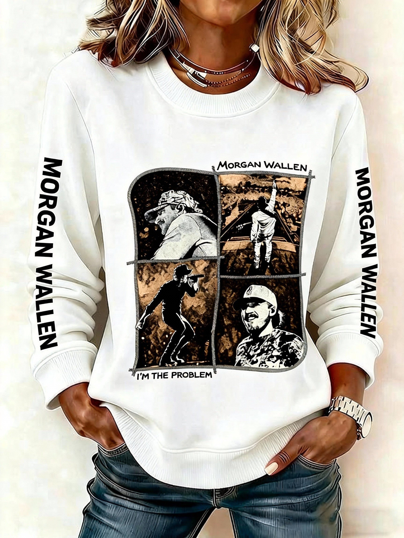 Morgan Wallen Merch I'm The Problem Sweatshirt Best Presents For Women