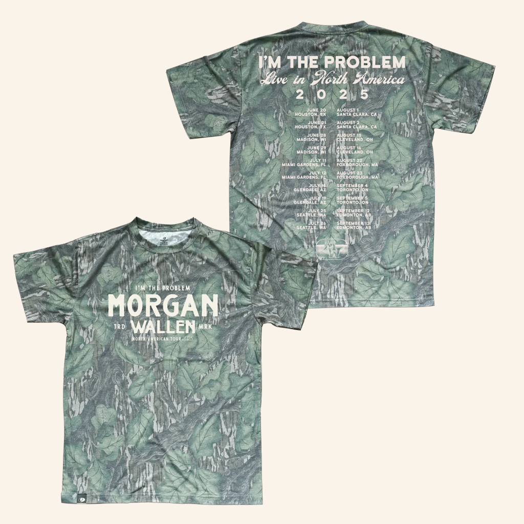 Morgan Wallen Merch I'm The Problem Tour Camo T-Shirt Christmas Presents For Music Lovers