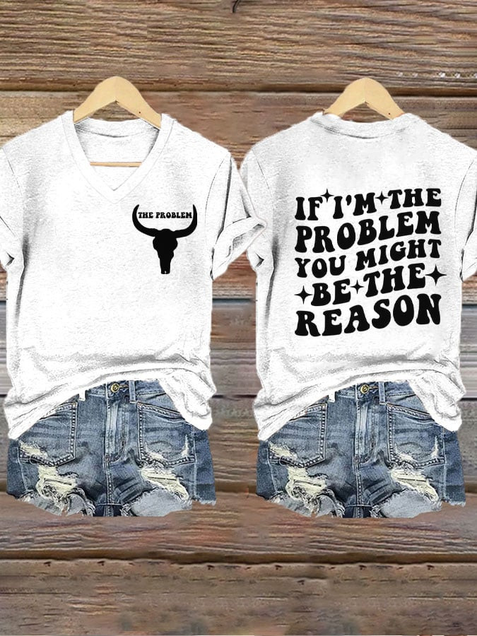 Morgan Wallen Merch I'm The Problem V-Neck Shirt Gift Ideas For Music Enthusiasts