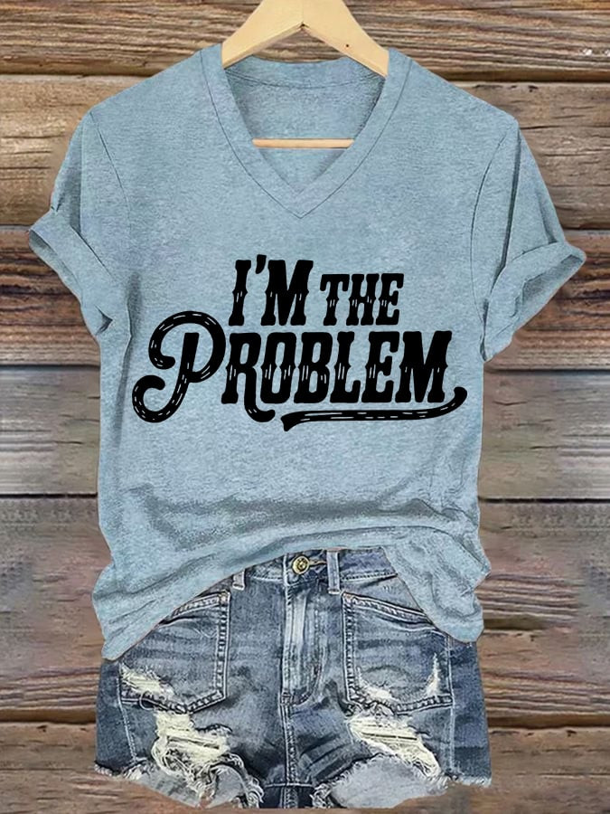 Morgan Wallen Merch I'm The Problem V-Neck Shirt Morgan Wallen Shirt Fan Gifts