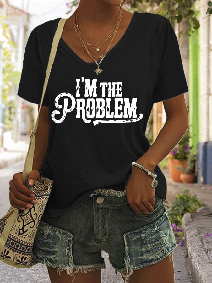 Morgan Wallen Merch I'm The Problem V-Neck Shirt Unique Gifts For Music Lovers