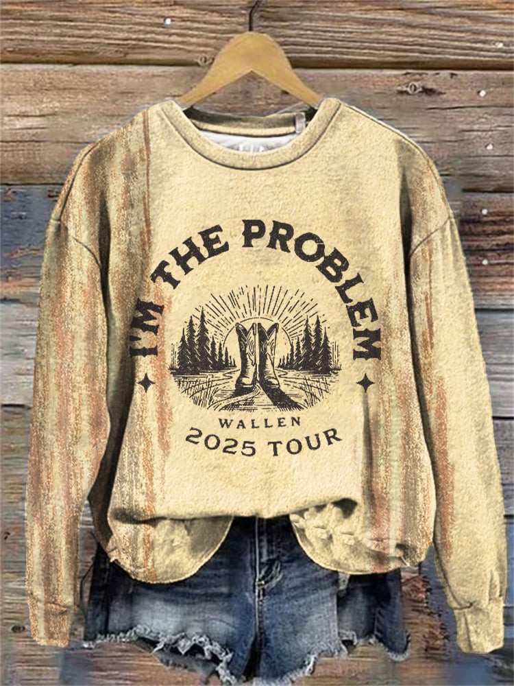 Morgan Wallen Merch I'm The Problem Vintage Sweatshirt Gift Ideas For Best Friends