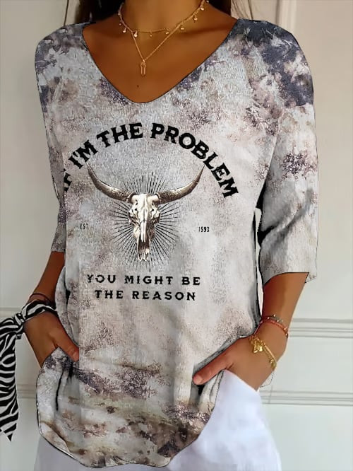 Morgan Wallen Merch Merch If I'm The Problem V-Neck Long Sleeve Music Enthusiasts Gifts