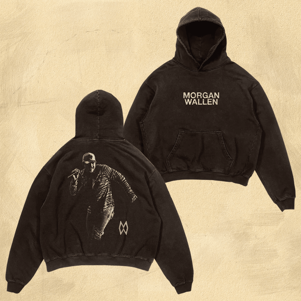 Morgan Wallen Merch Morgan Wallen Hoodie Live Photo Brown Hoodie Unique Father'sDay Gifts