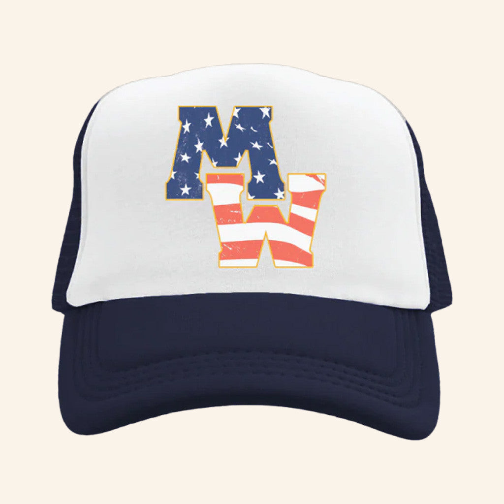Morgan Wallen Merch Mw Americana Foam Trucker Hat Unique Gifts For Music Lovers