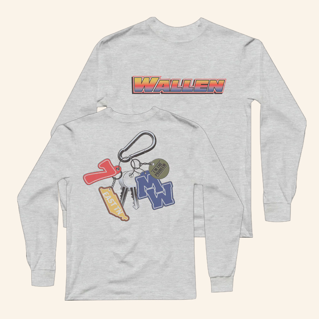 Morgan Wallen Merch Racing Keys Long Sleeve T-Shirt Gifts For Husband